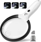 Large Magnifying Glass With Light, 10X 25X 45X Handheld Round, Black New. Price: $28.99.