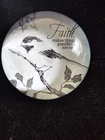 Inspirational Faith Paperweight Bird Glass Dome Vintage Collectable Used. Price: $12.35.