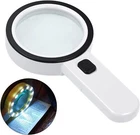 Aixpi Magnifying Glass With Light 30X Handheld Large 12 Led New. Price: $15.00.