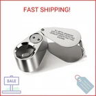 Leffis 40X Jewelers Loupe Magnifier Magnifying Glasses, Led/uv Illuminated New. Price: $13.54.