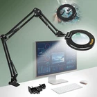 Ultra Long 3-SECTION Swing Arm 12X Magnifying Glass With Light Stand, 4-WAY New. Price: $66.99.