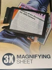 Total Vision 3X Flexible Magnifier Sheet 12X7.7 In, Hang Hole, Bookmark, Black New. Price: $9.07.