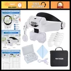 Yoctosun Magnifying Glasses With Light 1X-14X, Rechargeable Led Headband Magnifi New. Price: $77.99.