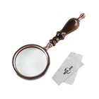 Mslan Magnifying GLASS,10X Antique Copper Handheld With Wooden Handle Rea.... Price: $30.10.