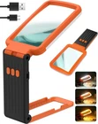 Magnifying Glass With Light Stand, Rechargeable 10X, Orange-back New. Price: $35.94.