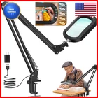 Jeedefi 10X Large Magnifying Glass Light And Clamp Real 5 Color Modes New. Price: $76.28.