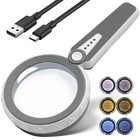 Huiboer 45X Magnifying Glass Light Large Rechargeable Magnifier For Reading New. Price: $32.56.