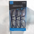 3 Pair +1.50 Magnifeye Scratch Resistant/impact Lenses Blue New. Price: $14.00.