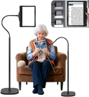Nzqxjxz Large 5X Rechargeable Floor Magnifying Glass With Light Stand 43 Led New. Price: $67.29.