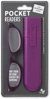 If Pocket Readers - Purple +1.5, Reading Glasses Slim Sized Case, 60 New. Price: $39.99.