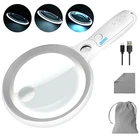 Large Magnifying Glass With 37 Light, 10X 20X 45X Handheld Illuminated Lighte... New. Price: $43.99.