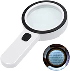 Magnifying Glass 30X Hd Large 3.15" Lens 12 Led Illuminated Lights Aixpi New. Price: $44.33.