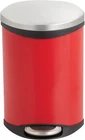Safco Ellipse Step-on Trash Can, Fingerprint-proof Finish, 3 Gallon, Red New. Price: $92.99.