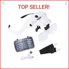 Yoctosun Magnifying Glasses With 4 Led Lights, Headband Magnifier 5 Detacha New. Price: $25.46.