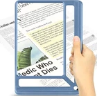 Full Page Magnifying Glass For Reading, Lightweight Rectangular 5X, Blue New. Price: $17.16.