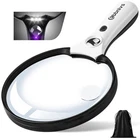 Magnifying Glass With Light, Magnifier Handheld Large, Black New. Price: $28.88.