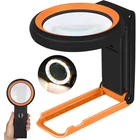Dicfeos 30X 40X Magnifying Glass W/ Light & Stand Led Illuminated Folding Lens New. Price: $26.37.