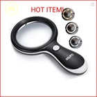 Mojino 10X Lighted Large Handheld Reading Magnifier Glasses With 18 Led Lights New. Price: $15.28.