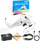 Tmango Rechargeable Head Magnifier With 4 Led Lights And 5 Lenses White New. Price: $25.63.