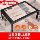 Large 3XMAGNIFIER A4 Full Page Book Reading Aid Magnifying Glass W/ Leds Light New. Price: $11.77.