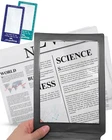 Magdepo 3X Full Page Magnifying Sheet Plastic Fresnel With 2 Bookmarks, Black New. Price: $17.31.