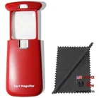 Small Pocket Magnifying Glass 3.0X With Led Light For Reading; Sedona Red New. Price: $43.32.