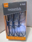3 Pair +2.00 Magnifeye Scratch Resistant/impact Lenses Blue New. Price: $13.49.
