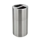 $848 Safco Dual Recycling Receptacle Stainless Steel Trash Can W/ 2 Liners & Lid New. Price: $436.80.