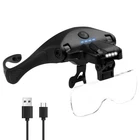 Headband Magnifying Glass 4 Led Lights, Rechargeable Magnifier With... New. Price: $32.25.