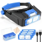 Coylapy Headband Magnifier With Light, Rechargeable Magnifying Glasses For Cl... New. Price: $45.74.