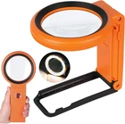 30X 40X Magnifying Glass With Light Stand, Foldable Handheld New. Price: $19.95.