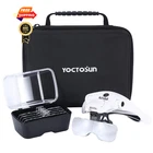 Yoctosun Magnifying Glasses With 4 Led Lights, Head White Storage Case New. Price: $48.99.