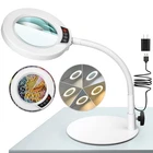 Krstlv 10X Magnifying Glass With Light Stand, 5 Color Modes Stepless Dimm... New. Price: $57.00.