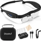Magnifying With Light, Rechargeable Glasses 1.5X-5X Lenses, New. Price: $42.56.