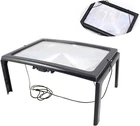 Full Page Reading Magnifier Standing Hands Free Desktop Portable 4 Led Light Pro New. Price: $29.78.
