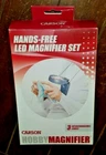 Carson Hands Free Led Magnifier Set With Interchangeable Lenses Item #HM-30 New. Price: $35.40.