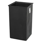 Safco 36 Gal Square Indoor Can, Black, Plastic, 17 9669 New. Price: $161.83.