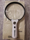 Ebbnivs Large Abs Handheld 5.5" Magnifier Glass 10X 20X 45X W/4 Led Uv Light. New. Price: $24.00.