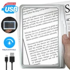 Rechargeable 5X Large Ultra Bright Led Page Magnifier With 3 Color Light Modes New. Price: $24.95.