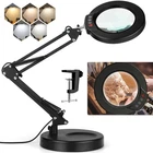 Krstlv 10X Magnifying Glass Led With Clamp & Stand 5 Color Modes Dimmable New. Price: $73.66.