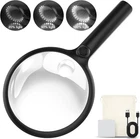 2000MAH Rechargeable Magnifying Glass With Light, 5X/10X Large Handheld Lighted New. Price: $27.25.