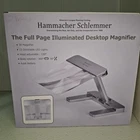 Hammacher Schlemmer The Full Page Illuminated Desktop Magnifier New Open. Price: $49.95.