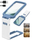 15X Magnifying Glass With Light Stand, Rechargeable Folding Handheld Real New. Price: $41.79.