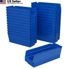 Akro-mils 30120 Plastic Shelf Bins, Heavy Duty Storage For 24 Pack, Blue New. Price: $75.69.
