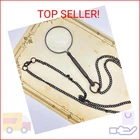 10X Magnifying Glass Necklace Vintage Pendant Magnifier With Chain Hands-fre New. Price: $14.58.