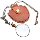 Portable Pocket 10X Magnifiers Antique Brass Chain Necklace With 40MM Diamete.... Price: $29.37.