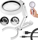 30X 10X Magnifying Glass With Light Stand, Foldable Handheld White New. Price: $22.17.