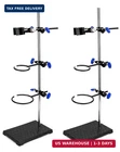 Qwork Lab Support Stand Set 2-PACK Steel Rod 24" With Iron Base & Clamps For New. Price: $77.57.