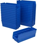 Akro-mils Plastic Shelf Bins 12" X 4" Heavy Duty Blue 24-PACK New. Price: $60.68.