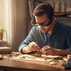 Rechargeable Head Magnifying Glasses With 4 Interchangeable Lenses & Led Lights New. Price: $36.09.
